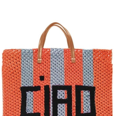 Clare V. Summer Simple Tote - Bright Poppy &amp; Sunfaded Blue