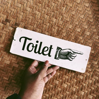 Vintage Toilet Sign (Mid Century)