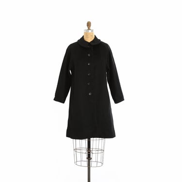 Betty Rose mohair coat | Vintage 50s black mohair wool coat 