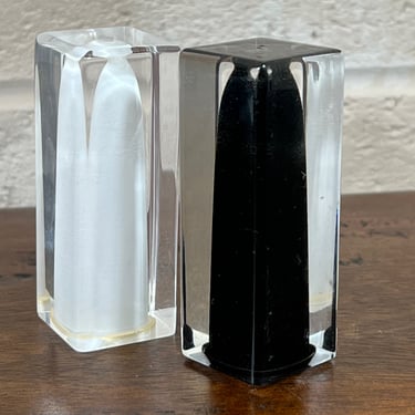 Fratelli Guzzini Lucite Salt and Pepper Shakers - Modern Kitchen Accessories 