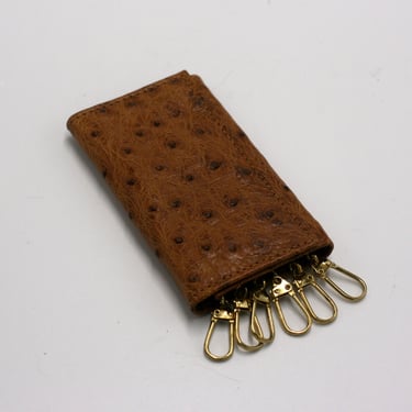 vintage Busby ostrich wallet key chain 