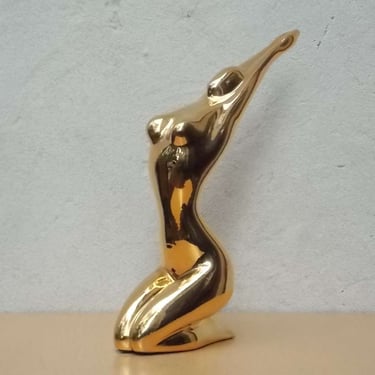Gold Chrome Jaru Nude Table Sculpture 