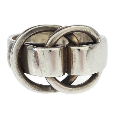Hermes Deux Anneaux Ring Silver #48 #8