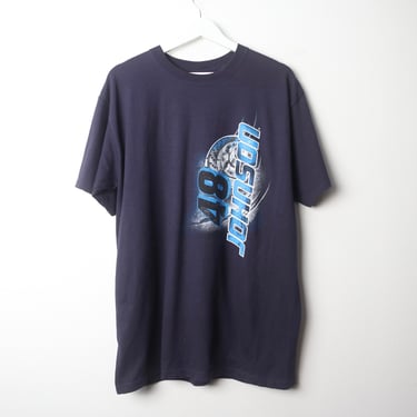 vintage JIMMIE JOHNSON number 48 car NASCAR y2k blue vintage t shirt -- size large 