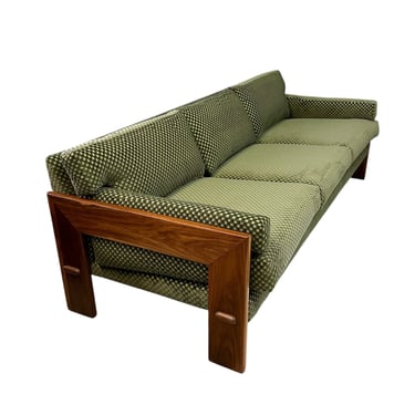 Adrian Pearsall for Craft Associates Walnut Trimmed Sofa Mid Century