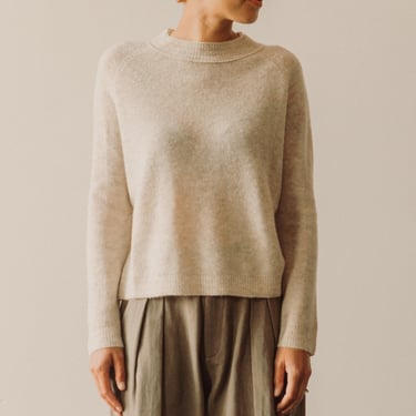 7115 Molly Long Sleeves Cropped Sweater, Heather Dove