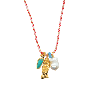 Minnow Necklace in Red Hot
