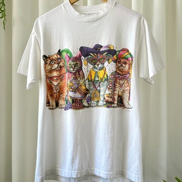 90s Mardi Gras Cats T-Shirt