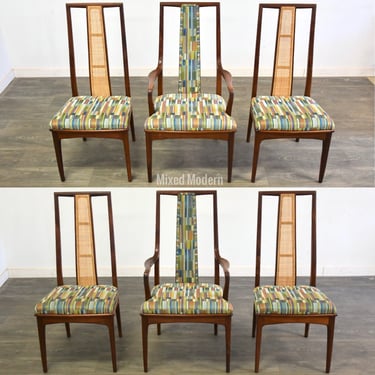 Walnut Dining Chairs - Set of 6 