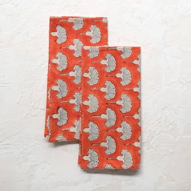 Seema Poppy Block Printed Napkin