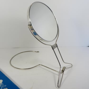 Vintage Vanity Mirror - Small Standing Vanity Mirror - Folding Make Up Mirror 