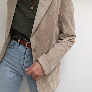 Vintage Ecru Suede Jacket