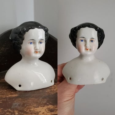Antique China Doll Head with Flat Top Hairstyle 3.25