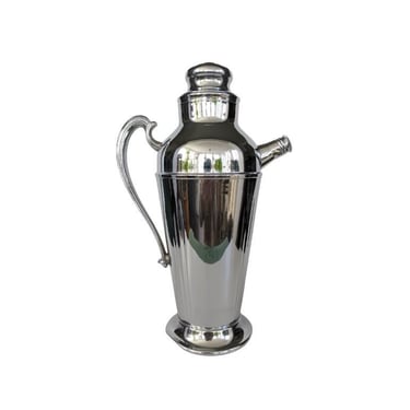 Vintage Chrome Cocktail Shaker, Fire Hydrant Martini Shaker with Handle and Screw Top Spout 