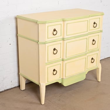 Baker Furniture French Regency Louis XVI Cream Lacquered Dresser or Chest of Drawers