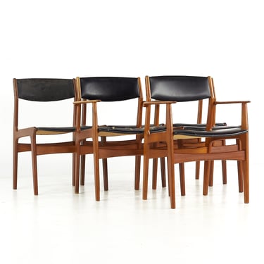 Dyrlund Mid Century Danish Teak Dining Chairs - Set of 6 - mcm 