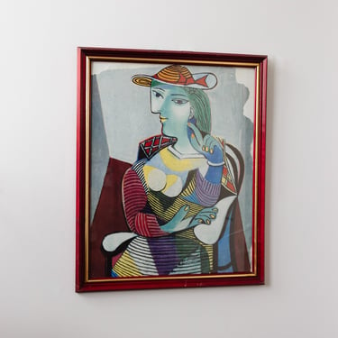 Picasso’s &quot;portrait of marie-thérèse walter&quot; vintage framed print