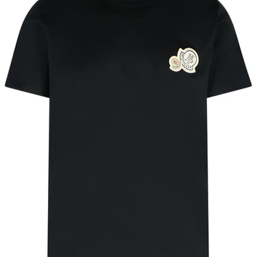 Moncler Black Cotton T-Shirt Men