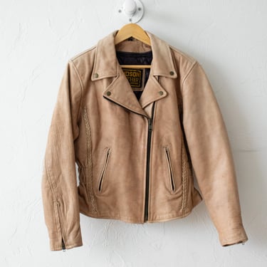 Vintage Hudson Clay Brown/Beige Leather Jacket M