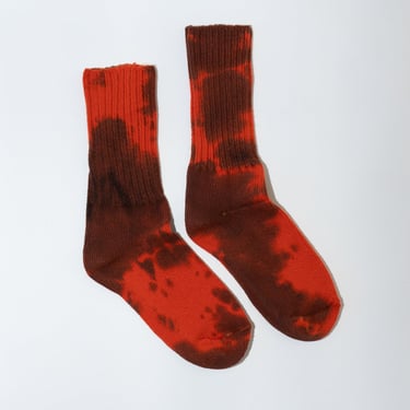 Tie Dye Socks in Orange and Black