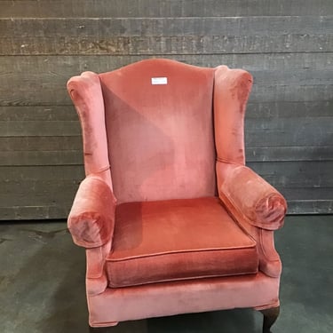 Vintage Salmon Wingback Chair (Tacoma)