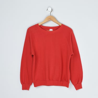 Vintage 90s Red Raglan Sweatshirt - made in usa, jerzees by russell, athletic, nineties - Men's M 