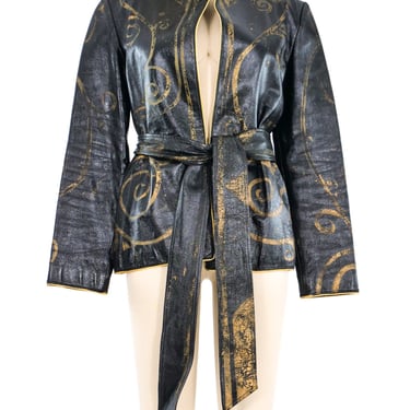 Giorgio di Sant'Angelo Painted Leather Jacket