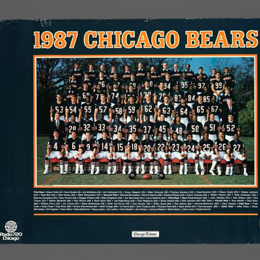 1987 Chicago Bears Chicago Tribune Promo Poster 20 x 30 Vintage Poster 