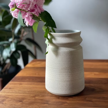 Raw Stoneware Stem Vase #2