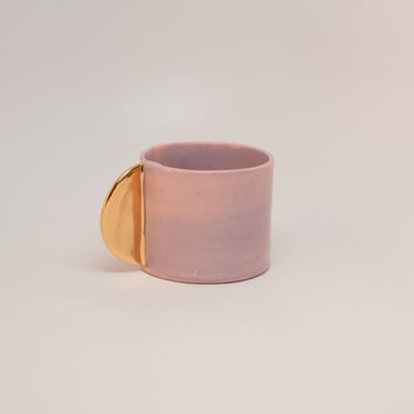 Double Espresso Cup with Gold Handle 