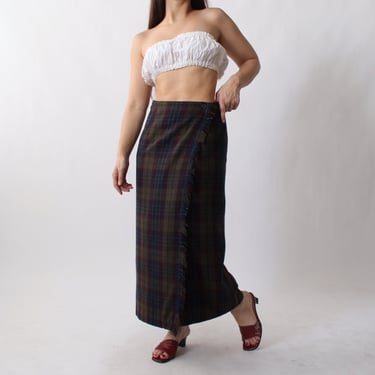 Vintage Wool Blend Wrap Skirt - W28