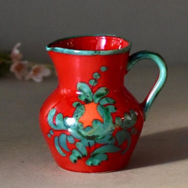 Vintage  Ceramic Jug  Home Decor Red Color Pitcher Rustic Decor Studio Ceramic 
