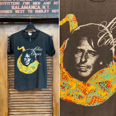 Vintage 1970’s “Alice Cooper” Rock n’ Roll Music Band T-Shirt, Original Tee Shirt, 70’s Vintage Clothing 