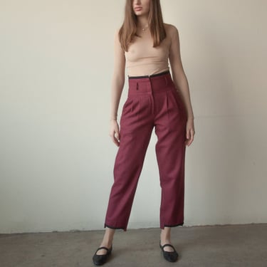 6755t / callaghan extra high rise wool trousers / fr 38 