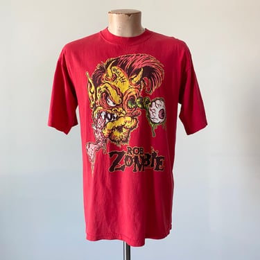 Vintage Rob Zombie Tshirt / Early Y2K Rob Zombie Band Tee / Vintage Rob Zombie / Red Say you love Satan Rob Zombie Tee / Rob Zombie Large 