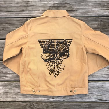 High Energy Vintage Silkscreened Jacket - Tan Small