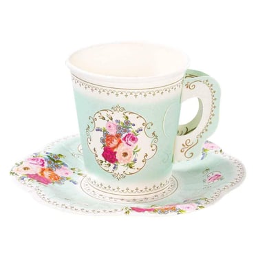 Truly Scrumptious Teacup &amp; Saucer Set - 12 Pack, Mothers Day