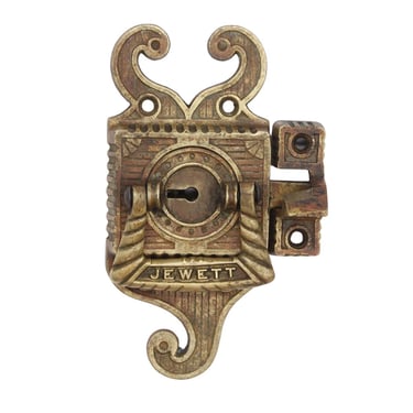 Antique Jewett Bronze Right Hand Ice Box Lock