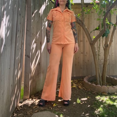 Vintage 1970’s Orange Leisure Suit 