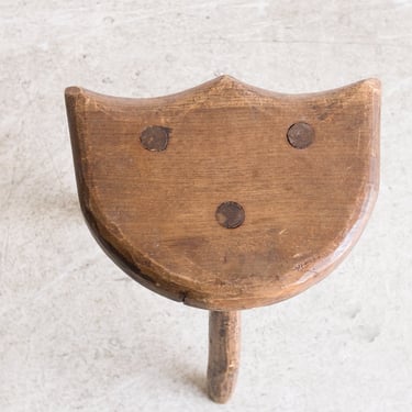 Carved Milking Stool