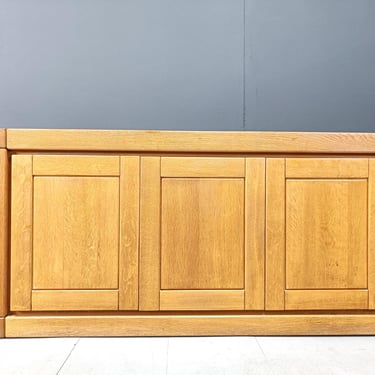 Vintage oak 3 door sideboard, 1970s - rustic oak sideboard - belgian design sideboard - vintage sideboard 