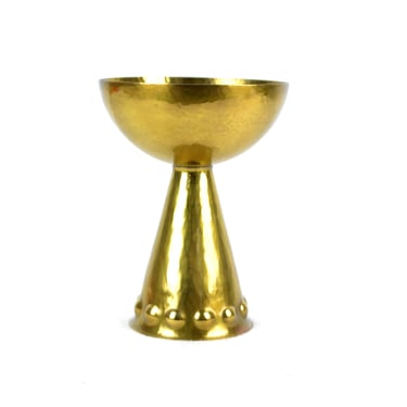 Friedrich Marby footed bowl Art Deco brass hammered Bauhaus shelf chased 20s 30s fruit bowl design brass bowl 