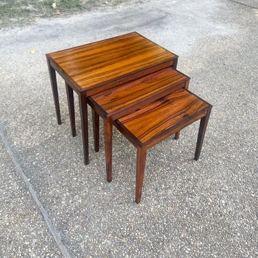 Mid Century Danish Rosewood Nesting tables by Bent Silberg Møbler 