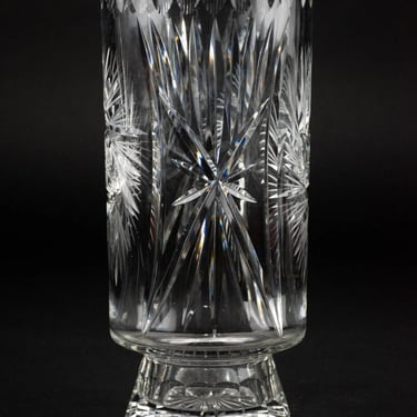 Vintage American Cut Crystal Eleanor Design Vase 
