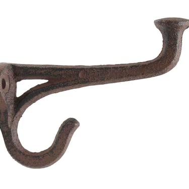 Antique 2 Arm Cast Iron 3.875 in. Wall Hook