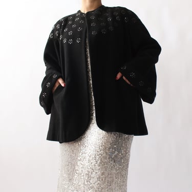 Vintage Embellished Swing Jacket