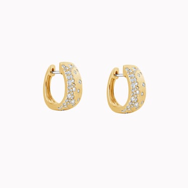 Galaxy Diamond Huggie Earrings