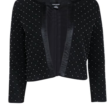 Club Monaco - Black &amp; Silver Beaded Cropped Jacket Sz XS