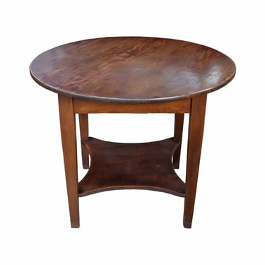Arts and Crafts Round Oak Table