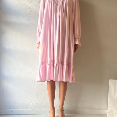 Y2K ‘Eileen West' Pink Long Sleeve Cotton Dress / Large 